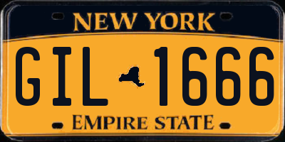 NY license plate GIL1666