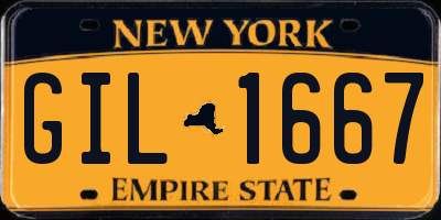 NY license plate GIL1667