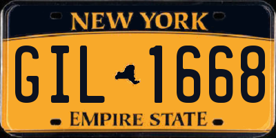 NY license plate GIL1668