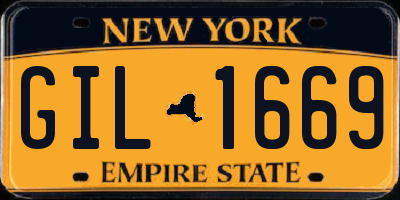 NY license plate GIL1669