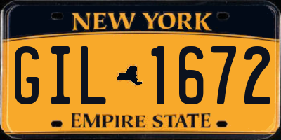 NY license plate GIL1672