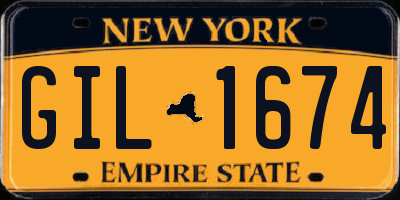 NY license plate GIL1674