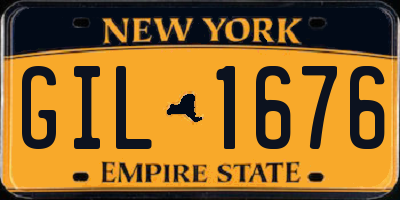 NY license plate GIL1676