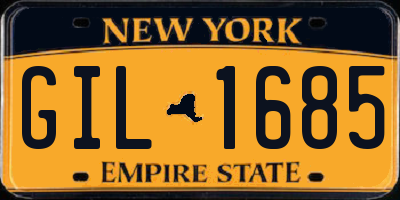 NY license plate GIL1685