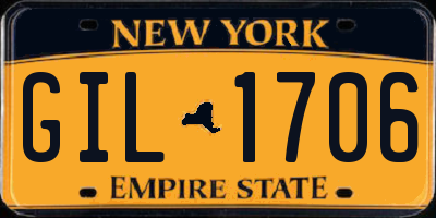 NY license plate GIL1706