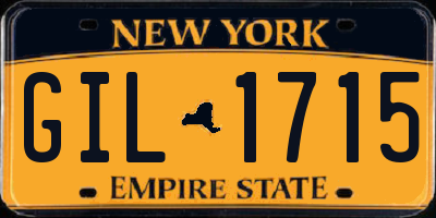 NY license plate GIL1715