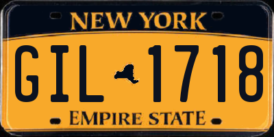NY license plate GIL1718