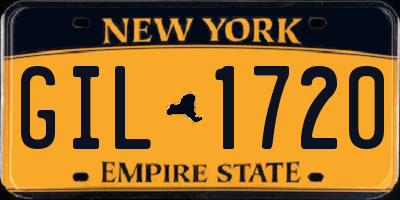 NY license plate GIL1720