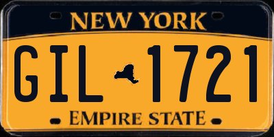 NY license plate GIL1721