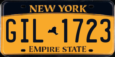 NY license plate GIL1723