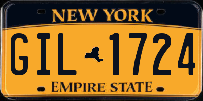 NY license plate GIL1724