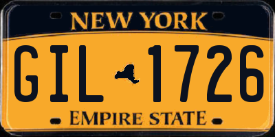 NY license plate GIL1726