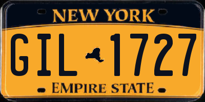 NY license plate GIL1727