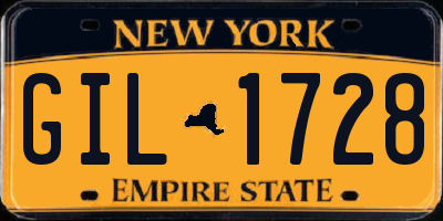 NY license plate GIL1728