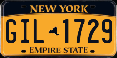 NY license plate GIL1729