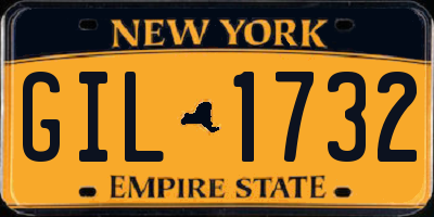 NY license plate GIL1732