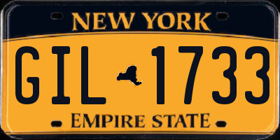 NY license plate GIL1733