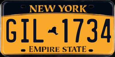 NY license plate GIL1734