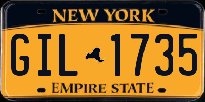 NY license plate GIL1735