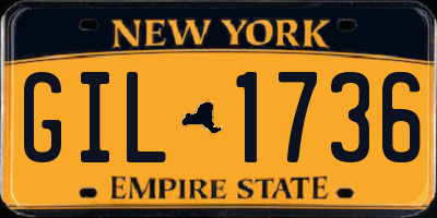 NY license plate GIL1736