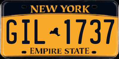 NY license plate GIL1737