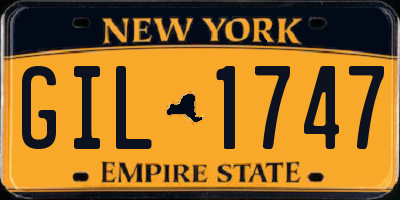 NY license plate GIL1747