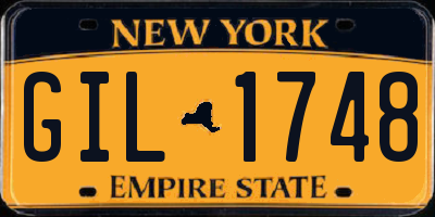 NY license plate GIL1748