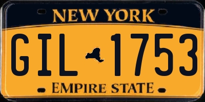 NY license plate GIL1753
