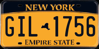 NY license plate GIL1756