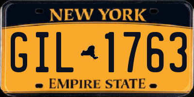 NY license plate GIL1763