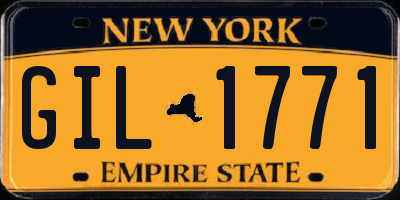 NY license plate GIL1771