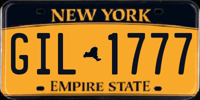 NY license plate GIL1777