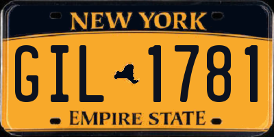 NY license plate GIL1781