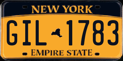 NY license plate GIL1783