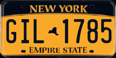 NY license plate GIL1785