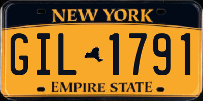 NY license plate GIL1791