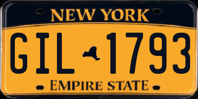 NY license plate GIL1793