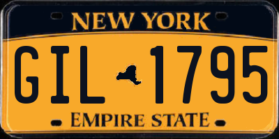 NY license plate GIL1795