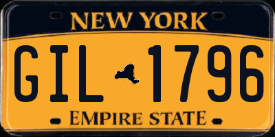NY license plate GIL1796
