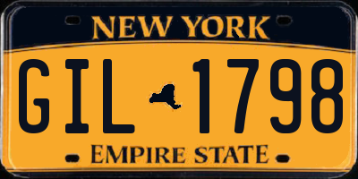 NY license plate GIL1798