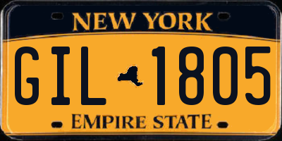 NY license plate GIL1805