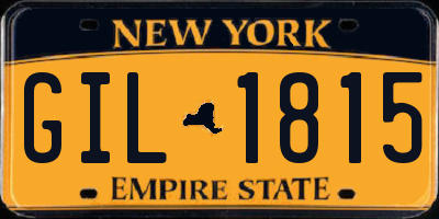 NY license plate GIL1815