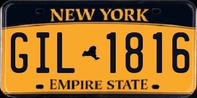 NY license plate GIL1816