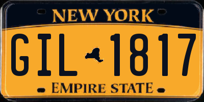 NY license plate GIL1817