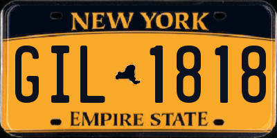 NY license plate GIL1818