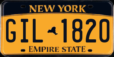 NY license plate GIL1820