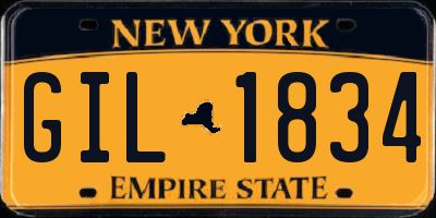 NY license plate GIL1834
