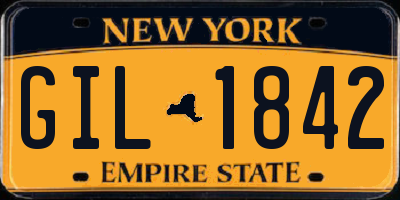 NY license plate GIL1842