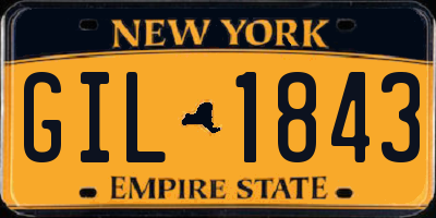 NY license plate GIL1843