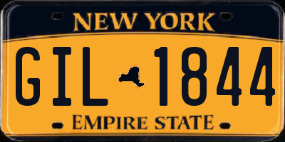 NY license plate GIL1844